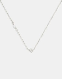 SAINT VALENTINE - Pearl Letter Necklace - Silver