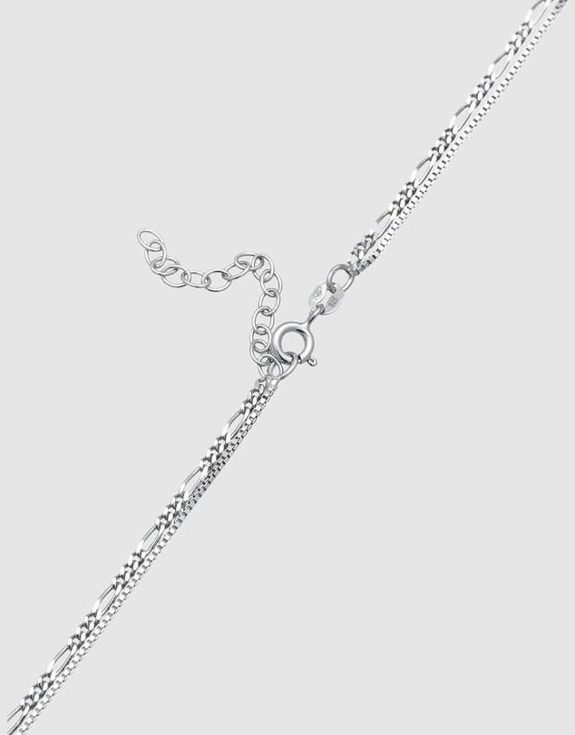 Elli Jewelry - Filigree Cross Zirconia Layer Necklace in 925 Silver