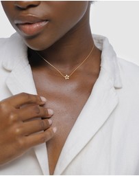Elli Jewelry - Necklace Choker Flower Nature 925 Sterling Silver Gold-Plated
