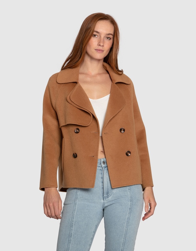 Belle & Bloom - I'm Yours Wool Blend Peacoat