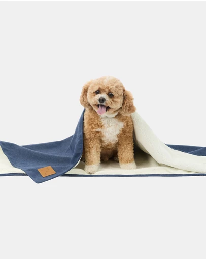 Mog & Bone - Fleece Pet Blanket - Blue Denim
