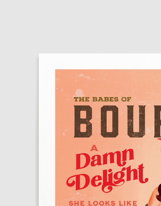 Olive et Oriel - Bourbon Babes Vol 22 Vintage Pinup Girl by The Whiskey Ginger Art Print