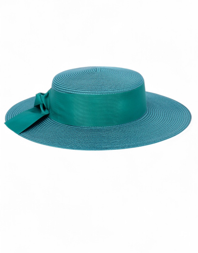 Morgan & Taylor - Clarke Racewear Boater in Teal Blue