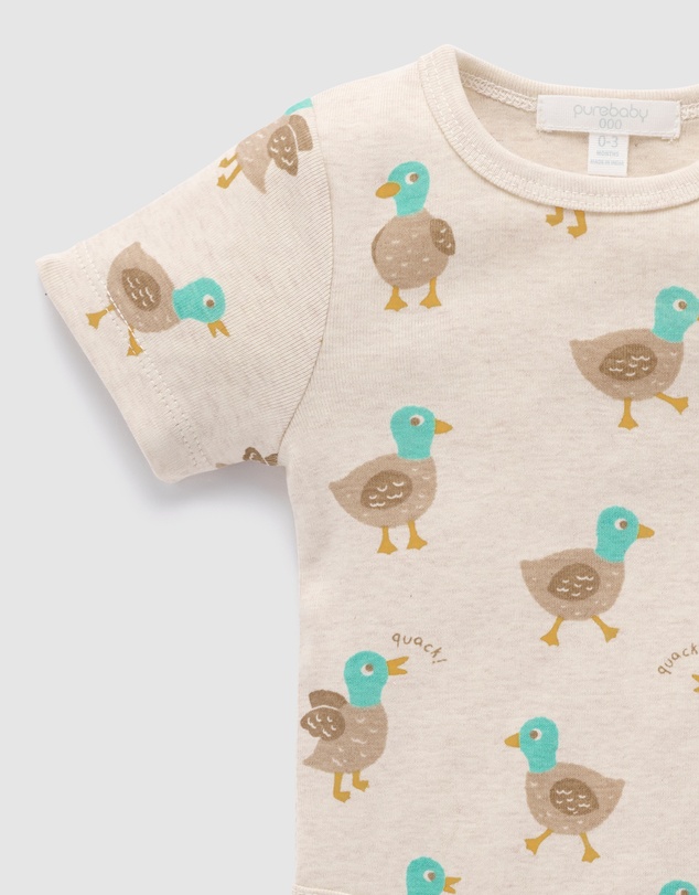 Purebaby - Rib S/Slv Bodysuit-Babies