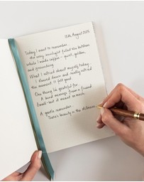 Bespoke Letterpress - Linen Bound Bullet Journal - Ivory Garden