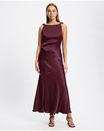 & Other Stories - Twist-Detail Satin Midi Dress