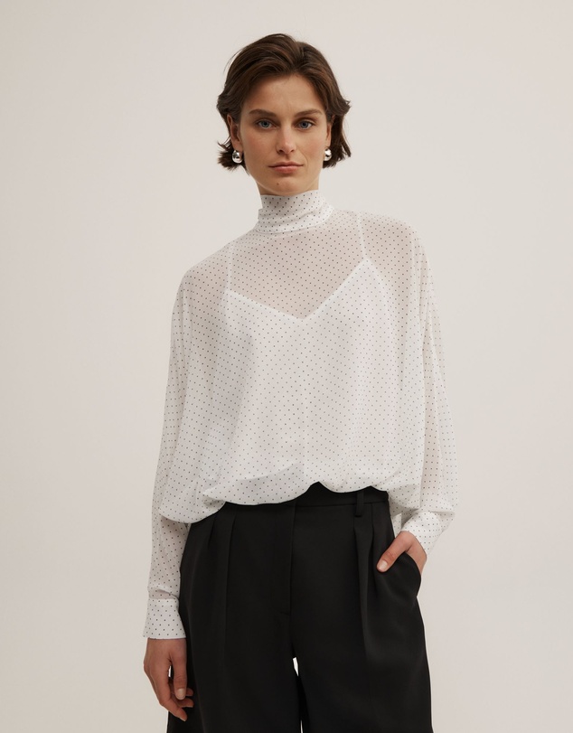 Witchery - Gather Hem High Neck Shirt