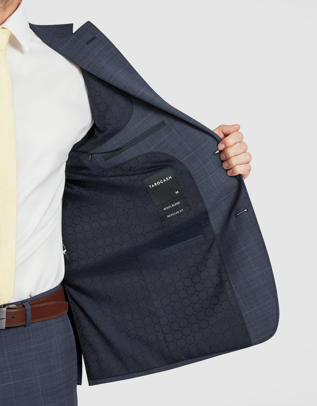 Tarocash - Lumen Check Wool Suit Jacket