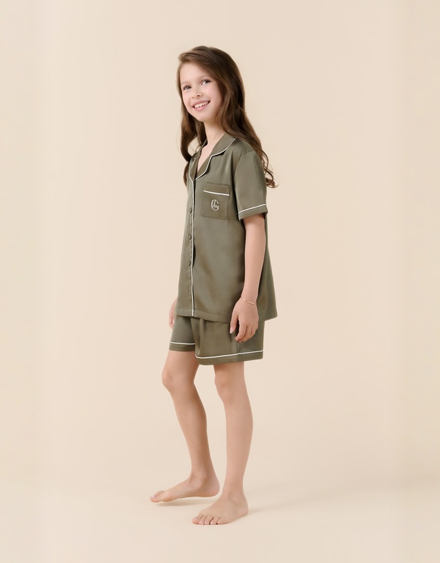Gingerlilly - Mini Sonia Silky Satin Short PJ Set