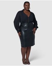Something 4 Olivia - Aurelia Pu Midi Skirt