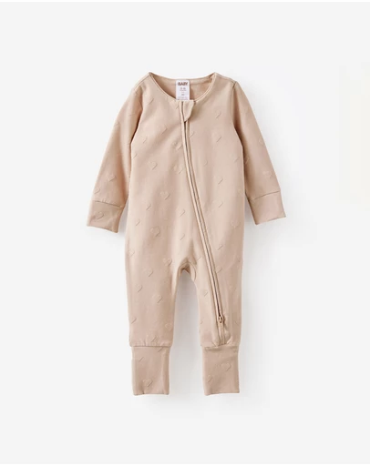 Cotton On Kids - Growie Long Sleeve Zip Romper
