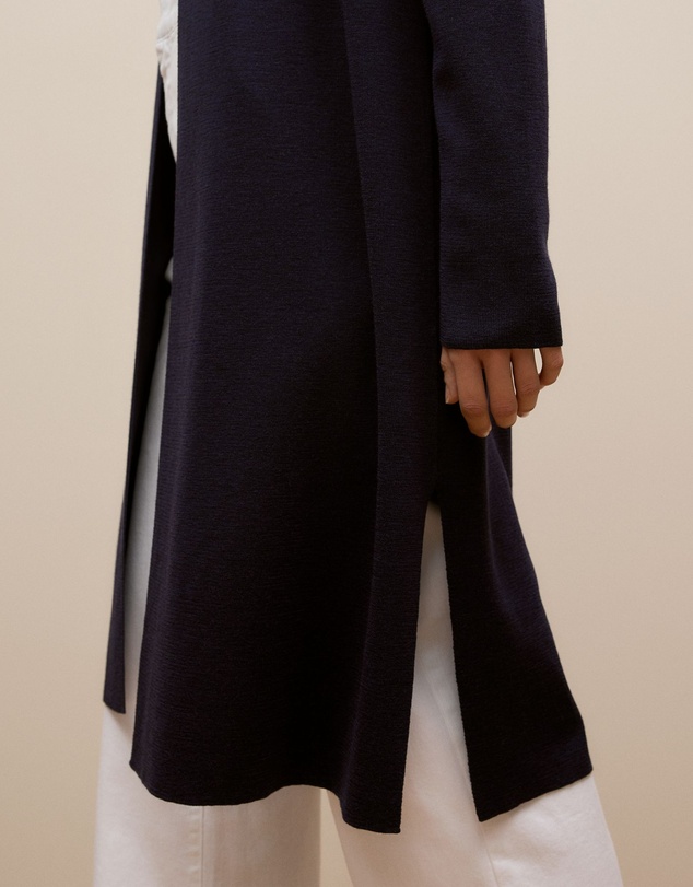 Trenery - Merino Longline Cardigan in Navy