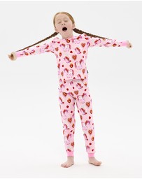 Rock Your Kid - Unicorn Hearts Frill Long Sleeve Alice Sleep Set