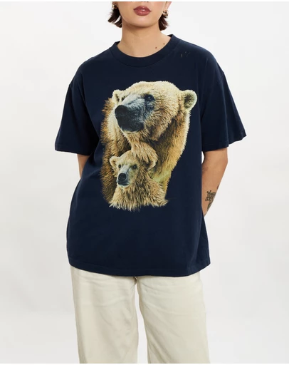 Vintage by The Real Deal - Pre Loved - 90s Wildlife Polar Bear Tee