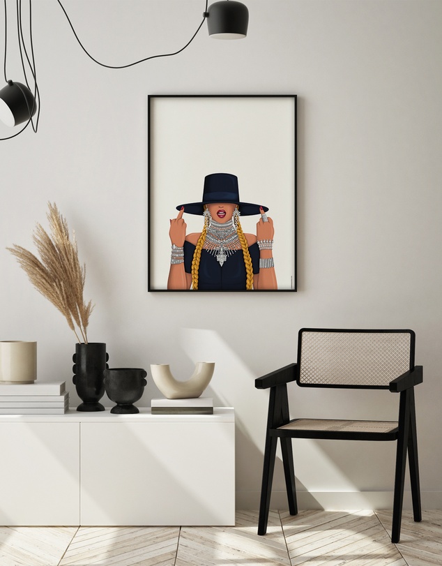 Olive et Oriel - Queen B Formation Art Print