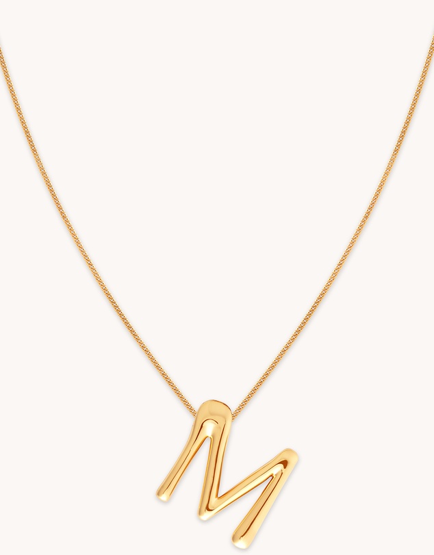 Astrid & Miyu - Initial Bold Pendant 18ct Necklace