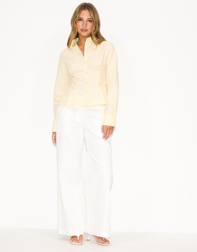 Dazie - Victoria Cinched Waist Shirt