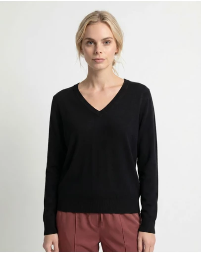 SILK MAGNOLIA - Cashmere V Nneck Jumper