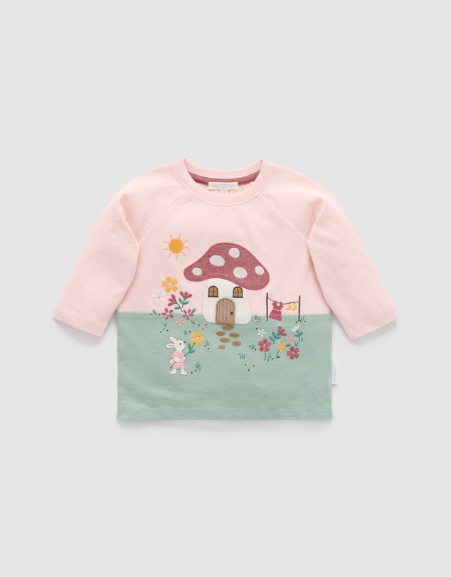 Purebaby - Toadstool House Long Sleeve Tee -Kids-Babies