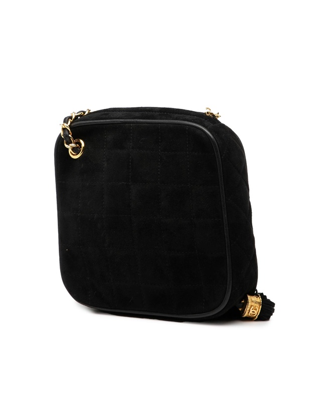 Pre-Loved by Azura Reborn - Pre-Loved CC Quilted Suede Diamon Tassel Bag