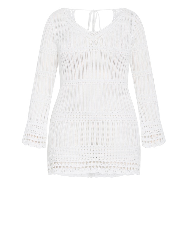 City Chic - Andros Crochet Knit Kaftan