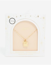 Lovisa - Waterproof Gold Plated Stainless Steel Square & Butterfly Pendant Necklace