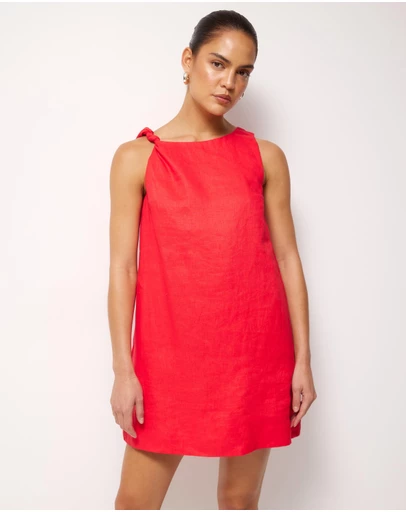 AERE - Gigi Linen Mini Shift Dress