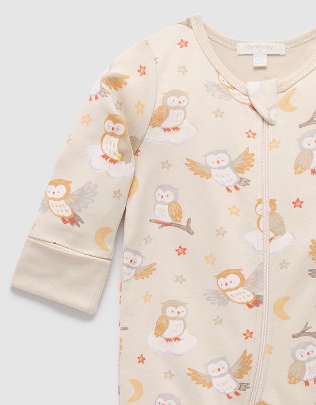 Purebaby - Thick Pyjama Sleep Growsuit -Kids-Babies