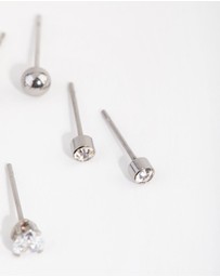 Lovisa - Surgical Steel Love Stud Earrings 3-Pack