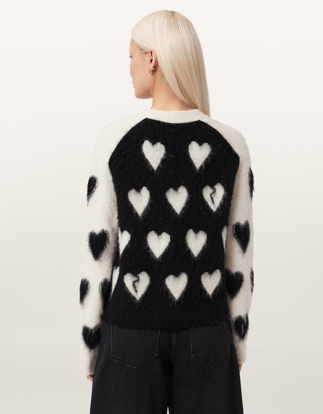 AllSaints - Scatter Heart Alpaca-Merino Blend Cardigan