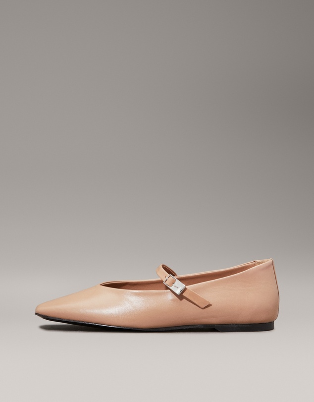 Calvin Klein - Leather Mary Jane Ballerinas