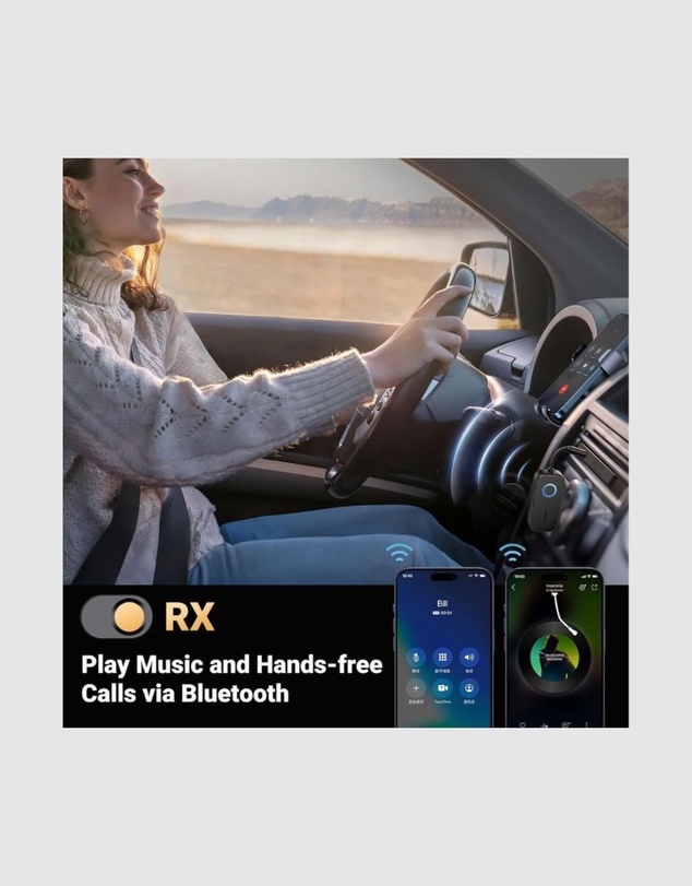 Ugreen - UGreen Bluetooth TransmitterReceiver with Airplane Headphone Adapter