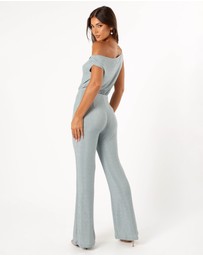 Petal & Pup - Heather One Shoulder Jumpsuit - Sage