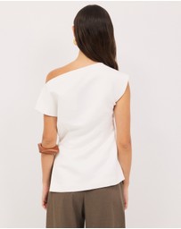 Calli - Marla Off-Shoulder Satin Top