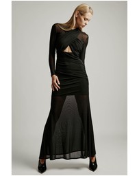 Bardot - Veria Wrap Mesh Maxi Dress
