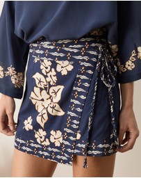 BOTEH - Palmetto Mini Wrap Skirt