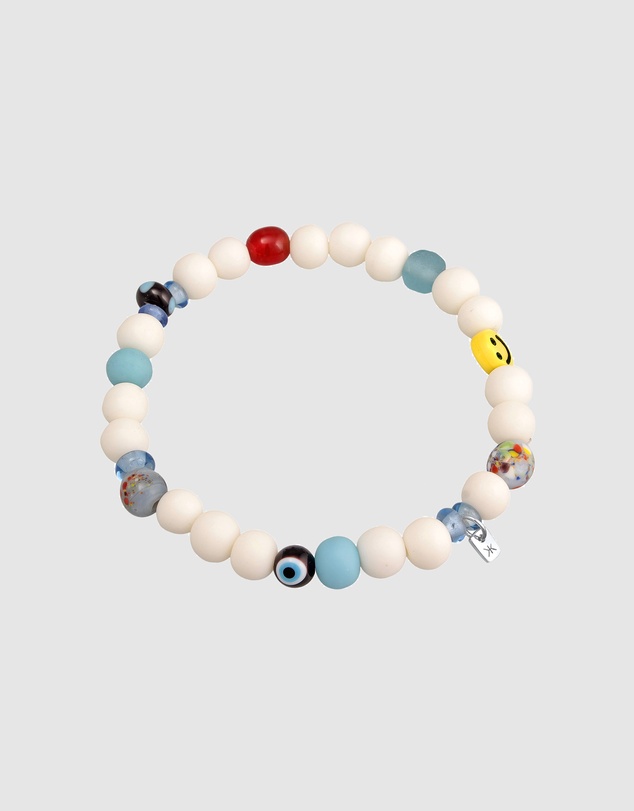 Kuzzoi - ICONIC EXCLUSIVE - Mixed Bead Bracelet with Smiling Charm