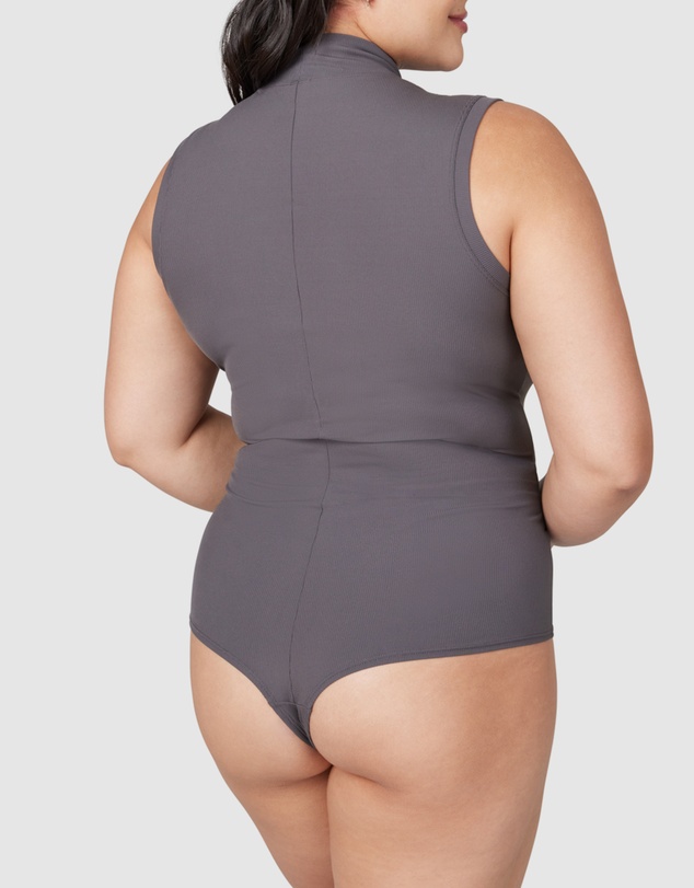 Spanx - Suit Yourself-Ribbed Mock Neck Bodysuit