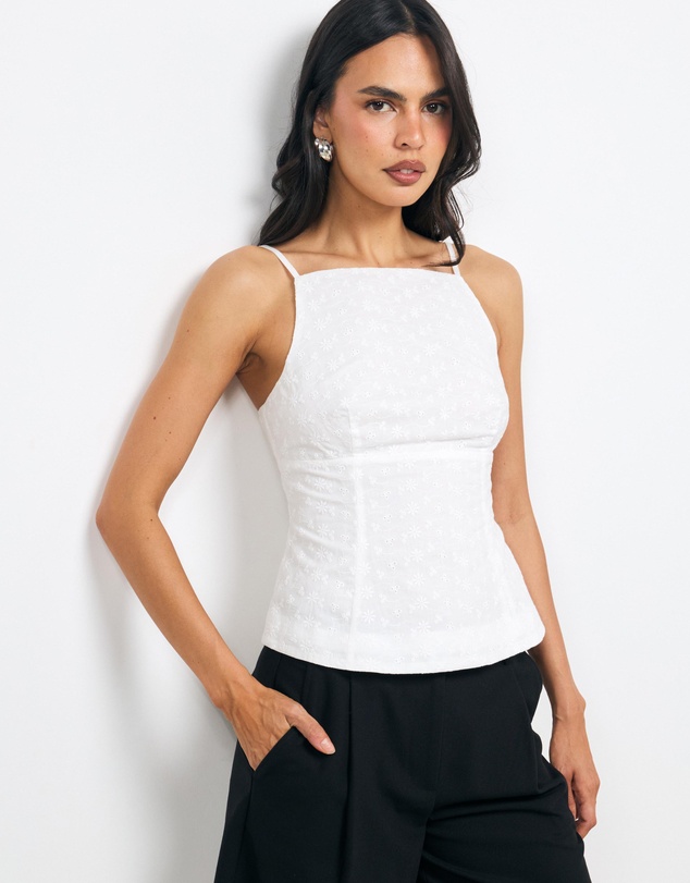 AERE - Tansy Embroidered Cami Top
