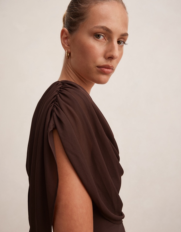 Forever New - Olivia Draped Mesh Cape Top