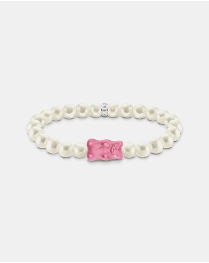 THOMAS SABO - Pearl bracelet with Pink HARIBO Goldbear