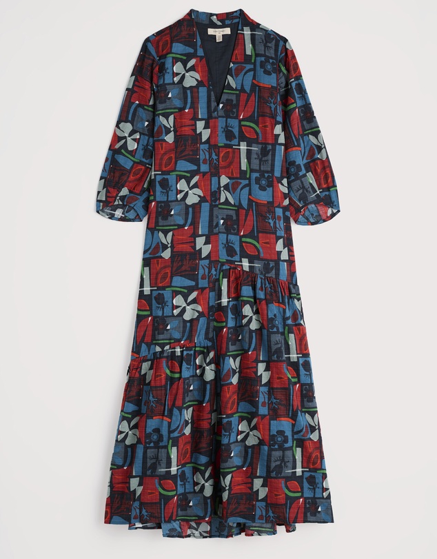 Seasalt - Seasalt Cornwall Multi Windblown Tiered V-Neck Dress