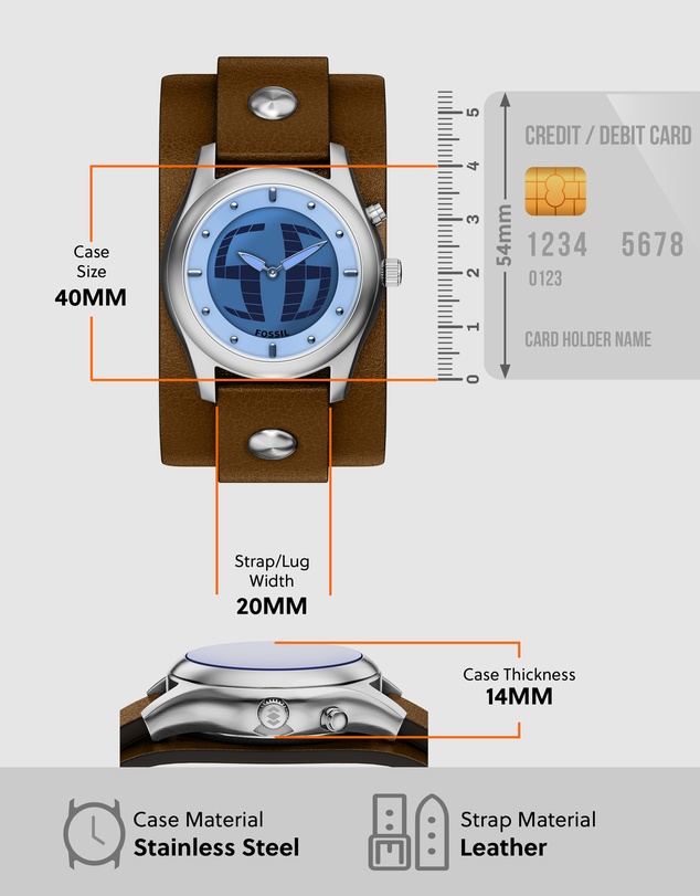 Fossil - Archival Big Tic Brown Analogue-Digital Watch