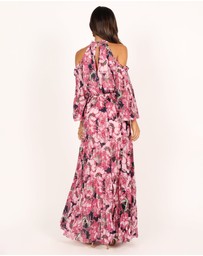 Petal & Pup - Hilary Pleated Maxi Dress - Pink Floral