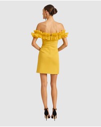 Romance by Honey and Beau - Trevia Frill Neckline Mini Dress
