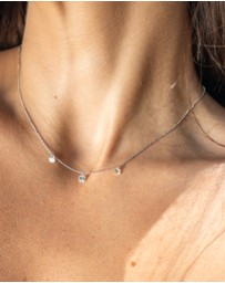 Georgini - Mirage Ethereal White Cubic Zirconia Necklace Silver