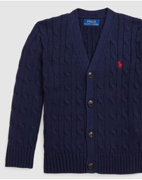 Polo Ralph Lauren - Cable-Knit Cotton V-Neck Cardigan - ICONIC EXCLUSIVE - Babies-Kids