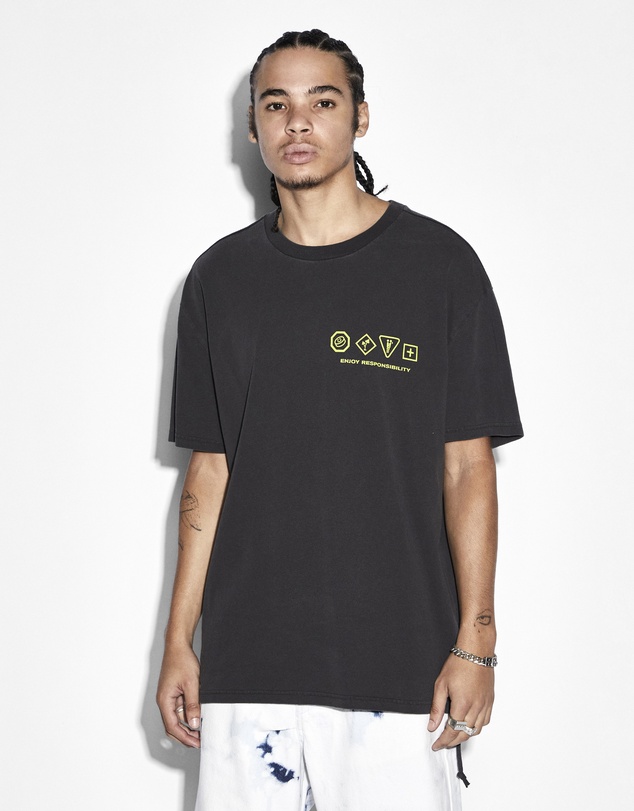 Ksubi - Enjoy Biggie Ss Tee Faded Black