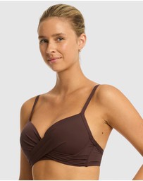 Sea Level Australia - Essentials Edit Cross Front Moulded Underwire Bra