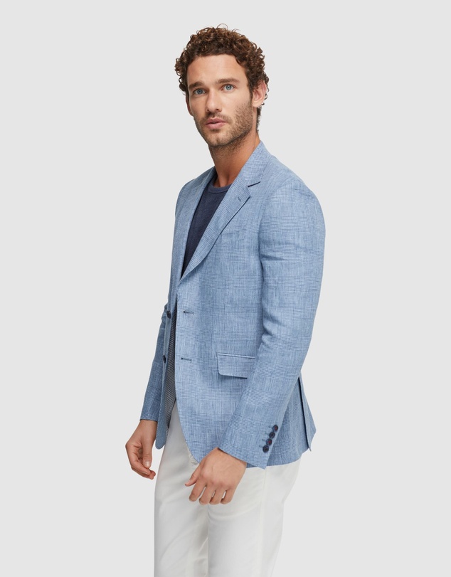 Oxford - Blake Linen Check Blazer
